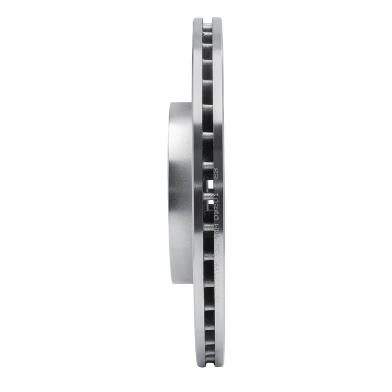 Mini Cooper Clubman Brake Rotor (1) - Front Right - R1 Concepts - Drilled & Slotted - Silver - `16-`24